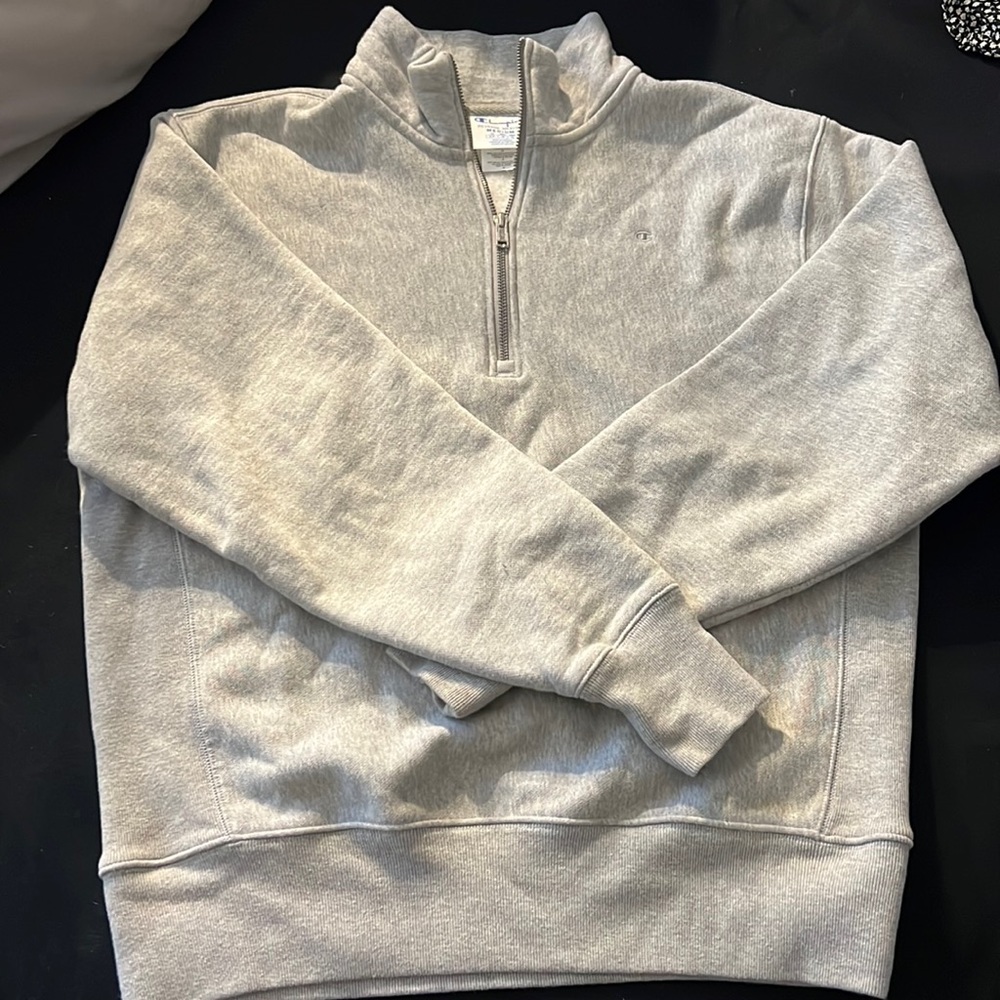 mens champion 1/4 zip sweatshirt